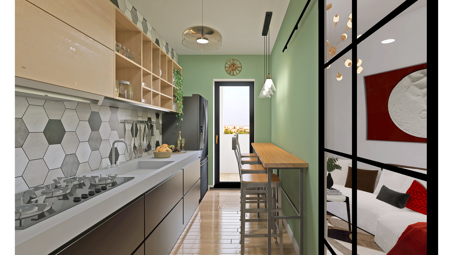 Z3 trilocale milano A20 cucina