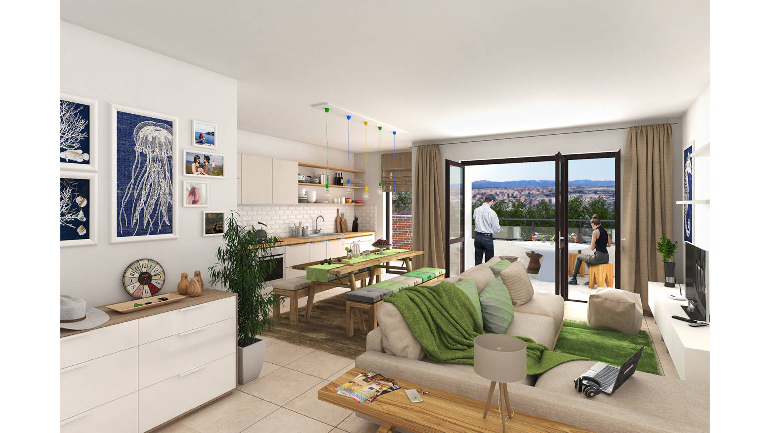 render soggiorno appartamenti vendita milano sesto san giovanni