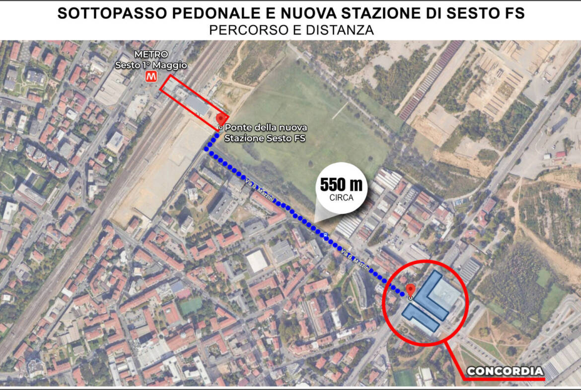 collegamento M1 con ufficio milano sesto