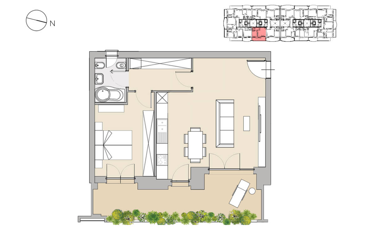 planimetria bilocale deca Z8 B9 Milano Sesto