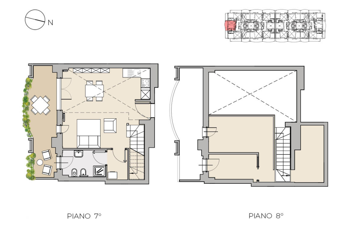 planimetria duplex deca Z7 A22 milano